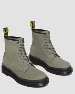 1460 snörkängor i Milled Nubuck-läder in Nickel Grey