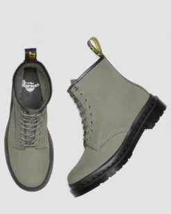 1460 snörkängor i Milled Nubuck-läder in Nickel Grey