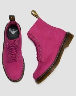 1460 SNÖRKÄNGOR I MILLED NUBUCK-LÄDER in Rosa