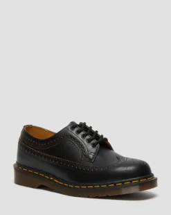 Vintage 3989 Quilon brogue-skor i läder in Svart