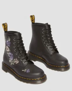 1460 Vonda Floral kängor i återvunnet läder in Svart & Vit