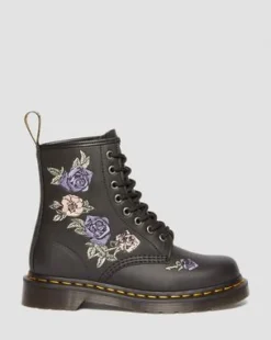 1460 Vonda Floral kängor i återvunnet läder in Svart & Vit