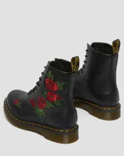 1460 Vonda Floral Rose snörkängor i läder in Svart