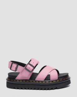 Voss II Athena sandaler med läderrem in Puderrosa