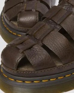 Wrenlie Fisherman sandaler i läder in Mörkbrun