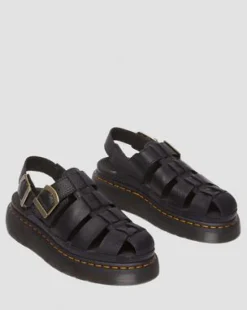 Wrenlie Fisherman sandaler i läder in Svart