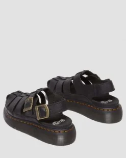 Wrenlie Fisherman sandaler i läder in Svart