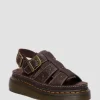 Wrenlie Open Toe Fisherman-sandaler i Grizzly-läder med platformsula in Mörkbrun