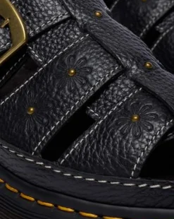 Wrenlie Open Toe Fisherman-sandaler i Nappa-läder med platformsula in Svart