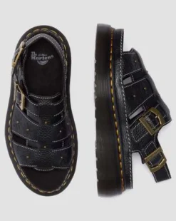 Wrenlie Open Toe Fisherman-sandaler i Nappa-läder med platformsula in Svart