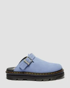 Zebzag Casual Slingback plattformsmules i mocka&nbsp; in Kornblå