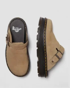 Zebzag Casual Slingback plattformsmules i mocka&nbsp; in Ruskea