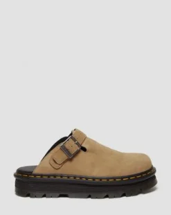 Zebzag Casual Slingback plattformsmules i mocka&nbsp; in Ruskea
