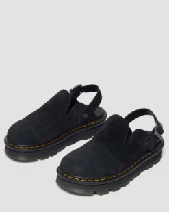 Zebzag Casual Slingback plattformsmules i mocka&nbsp; in Svart