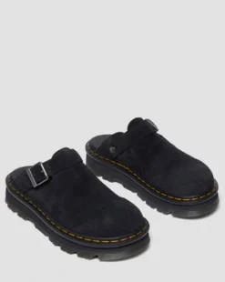 Zebzag Casual Slingback plattformsmules i mocka&nbsp; in Svart