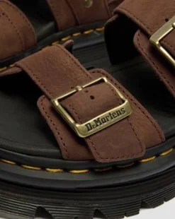 Zebzag Nubuck-sandaler med plattform in Sepiabrun